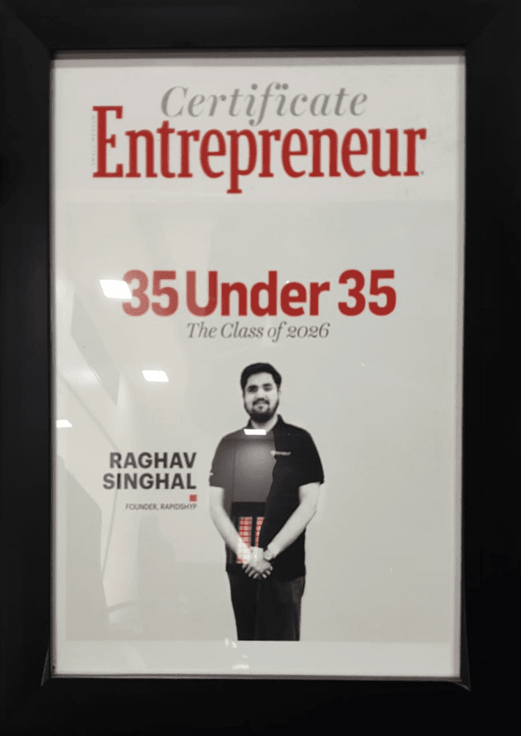 Entrepreneur 35 Under 35 Award – Mr. Raghav Singhal, Executive Director, Om Logistics Supply Chain icon