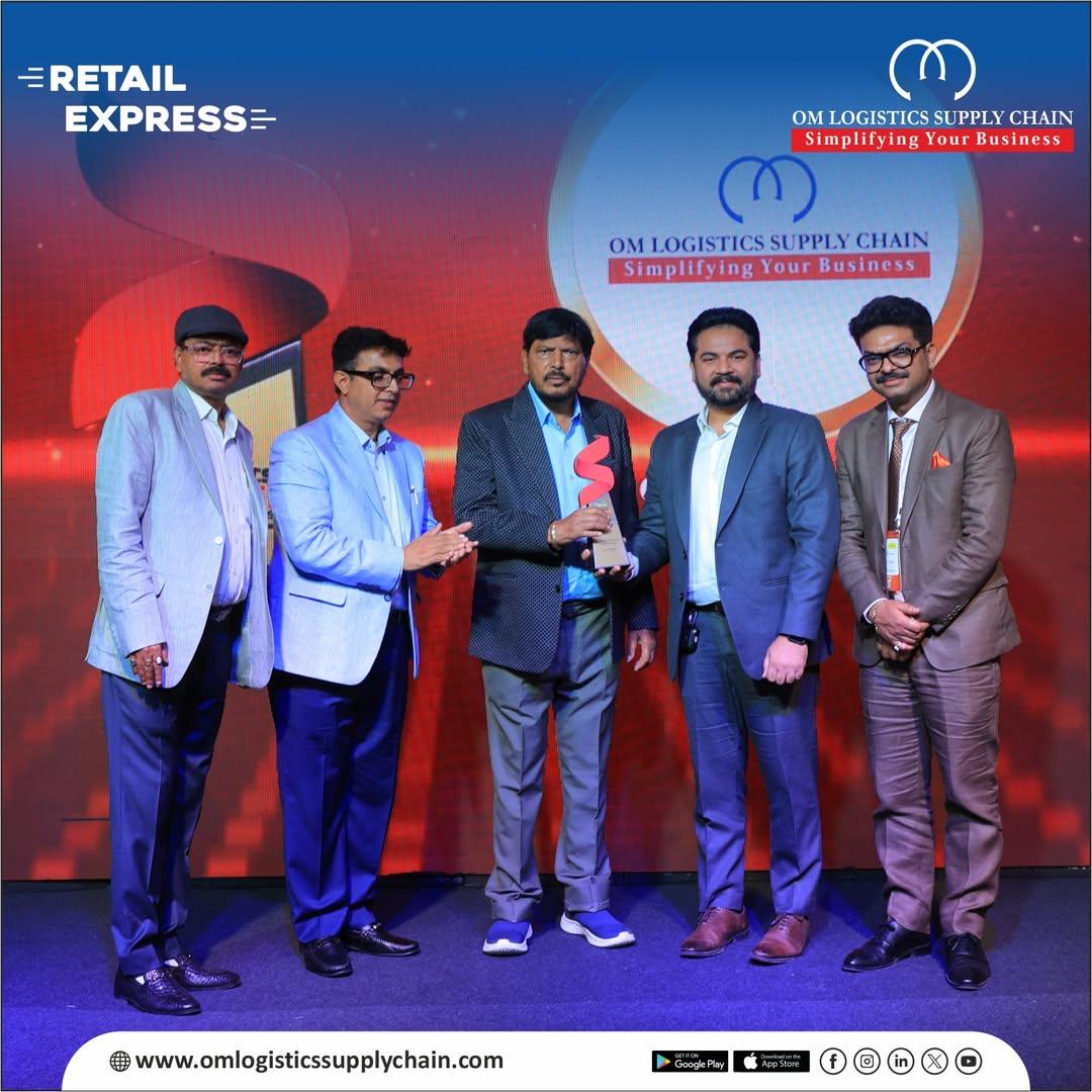 Excellence in Multimodal Logistics Service' Award, presented by Shri Ramdas Athawale at the Logistics Shakti Summit, 2026